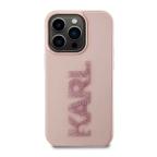 Maska Torbica Karl Lagerfeld 3D Rubber Glitter Logo za iPhone 15 Pro Max 6.7 roze (KLHCP15X3DMBKCP) slika 3