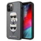 Maska Torbica Karl Lagerfeld CPU Saffiano K&C Heads za iPhone 12/12 Pro 6.1 srebrna (KLHCP12MSAKICKCSL) cena 4500 din slika