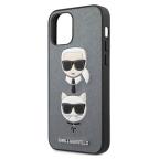 Maska Torbica Karl Lagerfeld CPU Saffiano K&C Heads za iPhone 12/12 Pro 6.1 srebrna (KLHCP12MSAKICKCSL) slika 4