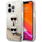 Maska Torbica Karl Lagerfeld Hc Liquid Glitter 2 Heads za iPhone 14 Pro 6.1 zlatna (KLHCP14LKICGLD) cena 4500 din slika