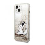Maska Torbica Karl Lagerfeld Hc Liquid Glitter Choupette za iPhone 14 6.1 zlatna (KLHCP14SGCFD) cena 4500 din slika
