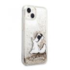 Maska Torbica Karl Lagerfeld Hc Liquid Glitter Choupette za iPhone 14 6.1 zlatna (KLHCP14SGCFD) slika 3