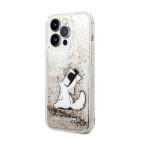 Maska Torbica Karl Lagerfeld Hc Liquid Glitter Choupette za iPhone 14 Pro 6.1 zlatna (KLHCP14LGCFD) cena 4500 din slika