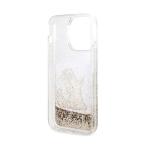 Maska Torbica Karl Lagerfeld Hc Liquid Glitter Choupette za iPhone 14 Pro 6.1 zlatna (KLHCP14LGCFD) slika 5