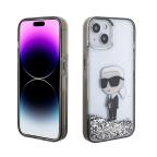 Maska Torbica Karl Lagerfeld Hc Liquid Glitter Ikonik za iPhone 15 6.1 transparent (KLHCP15SLKKNSK) slika 3