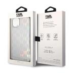 Maska Torbica Karl Lagerfeld Hc Monogram Iridescent za iPhone 14 6.1 srebrna (KLHCP14SLGMMSV3) slika 6