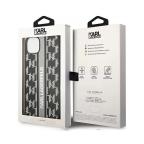 Maska Torbica Karl Lagerfeld Hc Monogram stripe za iPhone 14 6.1 siva (KLHCP14SPGKLSKG) slika 8