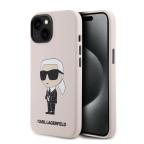 Maska Torbica Karl Lagerfeld Hc Silicone NFT Ikonik za iPhone 15 6.1 roze (KLHCP15SSNIKBCP) cena 4500 din slika