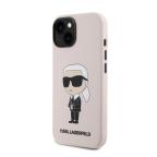 Maska Torbica Karl Lagerfeld Hc Silicone NFT Ikonik za iPhone 15 6.1 roze (KLHCP15SSNIKBCP) slika 2
