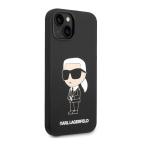 Maska Torbica Karl Lagerfeld Hc Silicone NFT Ikonik za iPhone 15 Plus 6.7 crna (KLHCP15MSNIKBCK) slika 3