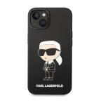 Maska Torbica Karl Lagerfeld Hc Silicone NFT Ikonik za iPhone 15 Plus 6.7 crna (KLHCP15MSNIKBCK) slika 4