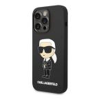 Maska Torbica Karl Lagerfeld Hc Silicone NFT Ikonik za iPhone 15 Pro Max 6.7 crna (KLHCP15XSNIKBCK) slika 2