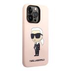 Maska Torbica Karl Lagerfeld Hc Silicone NFT Ikonik za iPhone 15 Pro Max 6.7 roze (KLHCP15XSNIKBCP) slika 2