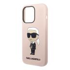 Maska Torbica Karl Lagerfeld Hc Silicone NFT Ikonik za iPhone 15 Pro Max 6.7 roze (KLHCP15XSNIKBCP) slika 3
