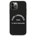Maska Torbica Karl Lagerfeld Hc Silicone RSG za iPhone 12/12 Pro 6.1 crna (KLHCP12MSLSGRBK) cena 4500 din slika