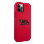 Maska Torbica Karl Lagerfeld Hc Silicone Stack Logo za iPhone 12/12 Pro 6.1 crvena (KLHCP12MSLKLRE) slika 3
