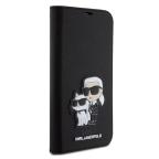 Maska Torbica Karl Lagerfeld Saffiano BP Nft Karl&Choupette za iPhone 15 Pro Max 6.7 crna (KLBKP15XSANKCPK) cena 4500 din slika
