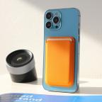 Maska Torbica Leather Magsafe Pocket za iPhone 12 narandzasta cena 2500 din slika
