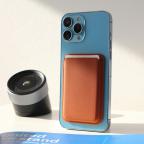 Maska Torbica Leather Magsafe Pocket za iPhone 13 braon cena 2500 din slika