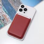 Maska Torbica Leather Magsafe Pocket za iPhone 14 bordo cena 2500 din slika