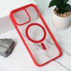 Maska Torbica Magsafe Frame Color za iPhone 15 Pro Max 6.7 crvena cena 2500 din slika