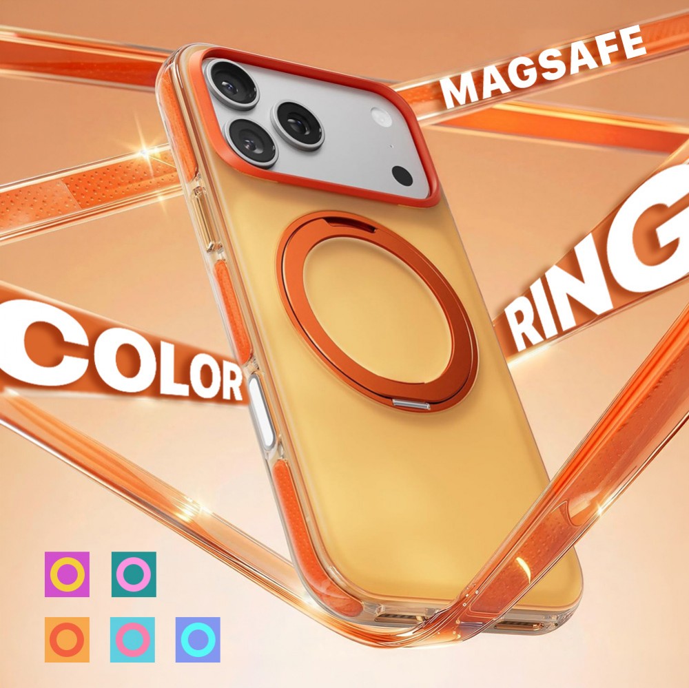 Maska Torbica Magsafe Color Ring za iPhone 16 6.1 ljubicasta cena 3000 din slika