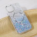 Maska Torbica Magsafe Glitter za iPhone 11 6.1 svetlo plava slika 6