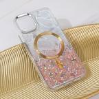 Maska Torbica Magsafe Glitter za iPhone 11 6.1 zlatna slika 6