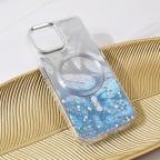 Maska Torbica Magsafe Glitter za iPhone 14 6.1 svetlo plava slika 6