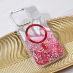 Maska Torbica Magsafe Glitter za iPhone 15 Pro Max 6.7 crvena slika 6