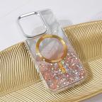 Maska Torbica Magsafe Glitter za iPhone 16 Pro 6.3 zlatna slika 6