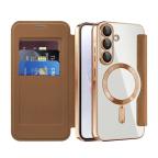 Maska Torbica Magsafe Lux Bi Fold za Samsung A366B Galaxy A36 braon slika 8