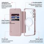 Maska Torbica Magsafe Lux Bi Fold za Samsung S931B Galaxy S25 roze slika 4