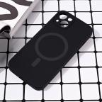 Maska Torbica Magsafe Pure color za iPhone 15 6.1 crna cena 2500 din slika