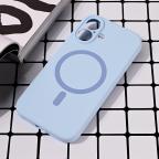 Maska Torbica Magsafe Pure color za iPhone 16 6.1 svetlo plava cena 2500 din slika