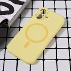 Maska Torbica Magsafe Pure color za iPhone 16 6.1 zuta cena 2500 din slika