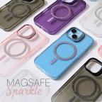 Maska Torbica Magsafe Sparkle za iPhone 15 Pro Max 6.7 roze cena 2500 din slika