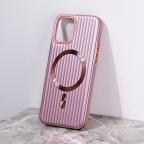Maska Torbica Magsafe Stripe za iPhone 12 6.1 roze cena 2500 din slika