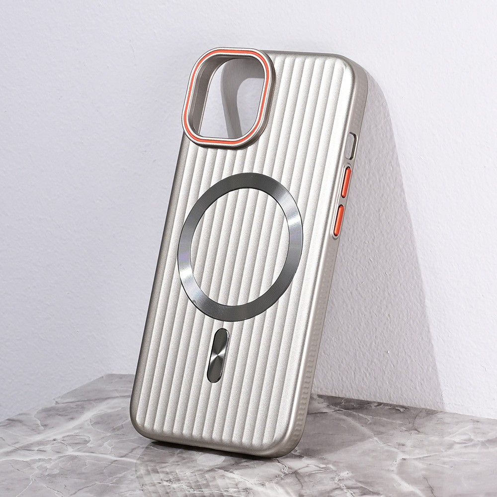 Maska Torbica Magsafe Stripe za iPhone 14 6.1 siva cena 2500 din slika