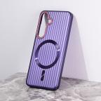 Maska Torbica Magsafe Stripe za Samsung S921B Galaxy S24 ljubicasta cena 2500 din slika