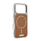 Maska Torbica Magsafe Urban Leather za iPhone 17 Pro 6.3 braon slika 1