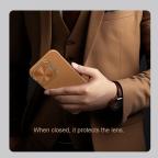 Maska Torbica Nillkin Qin Prop za iPhone 16 6.1 braon slika 4