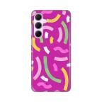Maska Torbica Silikonska Print za Samsung A356B Galaxy A35 5G Happy Lines pink cena 2500 din slika