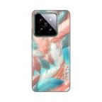 Maska Torbica Silikonska Print za Xiaomi 14 Pastel Feathers cena 1000 din slika