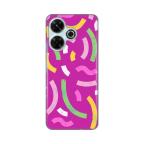 Maska Torbica Silikonska Print za Xiaomi Redmi 13 Happy Lines pink cena 2500 din slika