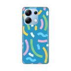 Maska Torbica Silikonska Print za Xiaomi Redmi Note 13 4G (EU) Happy Lines blue cena 2500 din slika