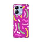 Maska Torbica Silikonska Print za Xiaomi Redmi Note 13 4G (EU) Happy Lines pink cena 2500 din slika