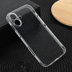 Maska Torbica silikonska Ultra Thin with pluggy za iPhone 16 Plus 6.7 transparent cena 1000 din slika