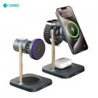 Wireless punjac Coteci BS-025 3u1 za mobilni telefon/slusalice/pametni sat crni cena 10000 din slika