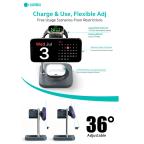 Wireless punjac Coteci BS-025 3u1 za mobilni telefon/slusalice/pametni sat crni slika 3